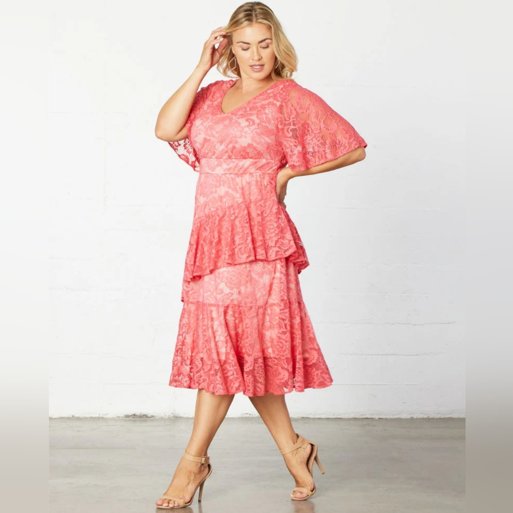 Kiyonna Lace Affair Cocktail Dress Size 4x